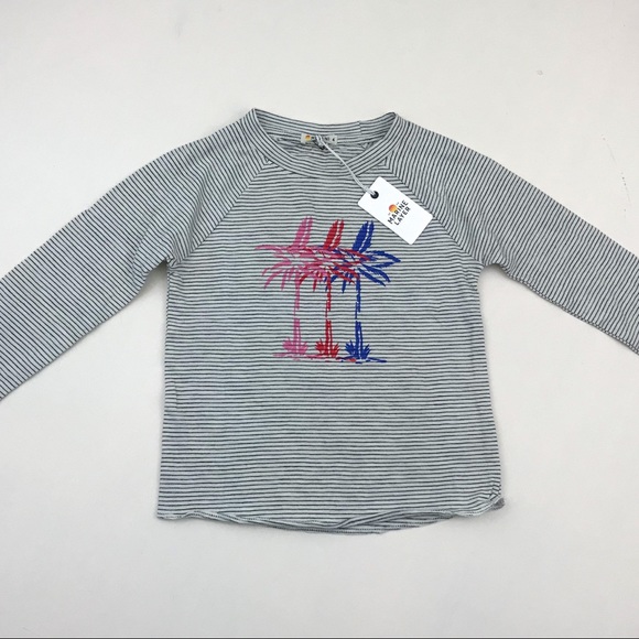 Marine Layer Pin Stripe & Palm Tree Top - Picture 3 of 6